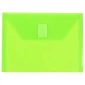 Walmart JAM Paper Plastic Hook & Loop Envelopes, 5.5x7.5, 12/Pack, Lime Green offer