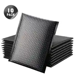 Walmart 10Pcs Bubble Mailers Padded Envelopes Lined Poly Mailer Self Seal Black offer
