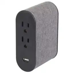 Walmart Globe Electric 264387 4 Grounded Outlets Designer Wall Tap, Black offer