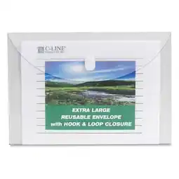Walmart C-Line Clear Poly Fastened File Envelopes, 5 Count offer