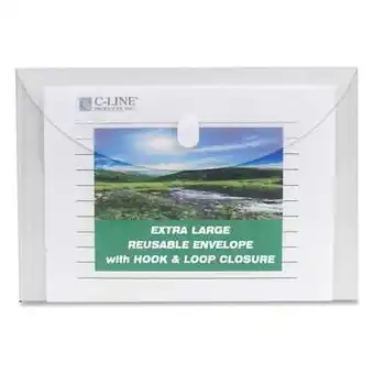 Walmart C-Line Clear Poly Fastened File Envelopes, 5 Count offer