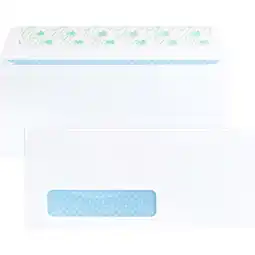 Walmart Business Source Peel/Seal Envelopes Tint/Window 9-1/2x4-1/8 500/BX White 16473 offer