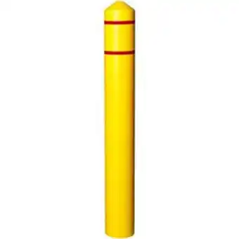 Walmart Eagle Manufacturing 1736YRS Smooth Bollard Post Sleeve with Reflective Red Strips, 6 in. - Yellow offer