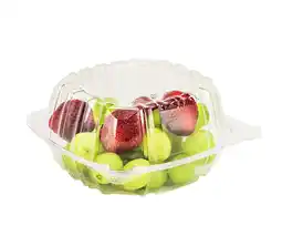 Walmart Dart Container 50 Piece, Clear Hinged Plastic Food Take Out To-Go/Clamshell Container, 6 W offer