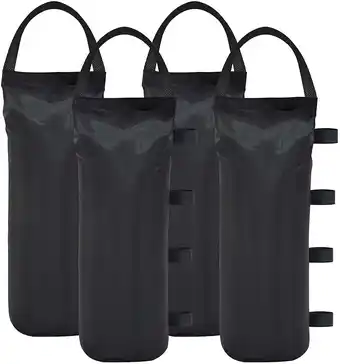 Walmart Qalabka Gazebo Sand Bags, 12 LBS Each, 4-Pack, Dark Black, Universal Fit, Sold without Sand offer