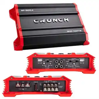 Walmart Crunch 1500W Ground Pounder Four Channel Car Audio Amplifier offer