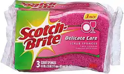 Walmart Scotch-Brite Delicate Care Scrub Sponges 3 ea offer