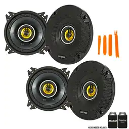 Walmart Kicker 46CSC44 - Two Pairs Of CS-Series CSC4 4-Inch (100mm) Coaxial Speakers, 4-Ohm (2 Pairs) offer