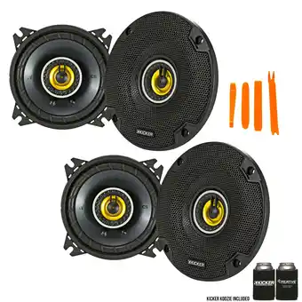 Walmart Kicker 46CSC44 - Two Pairs Of CS-Series CSC4 4-Inch (100mm) Coaxial Speakers, 4-Ohm (2 Pairs) offer