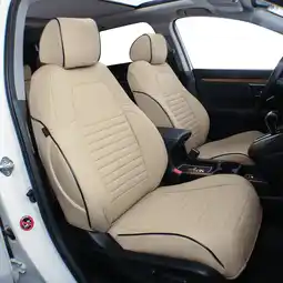Walmart EKR Custom Fit Accord Car Seat Covers for Honda Accord 2010 2011 2012 - Full Set Leatherette(Beige) offer