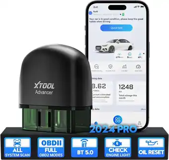 Walmart XTOOL AD20 Pro Automotive OBD2 Scan tool, Bluetooth All System Code Reader, Lifetime Free Update offer