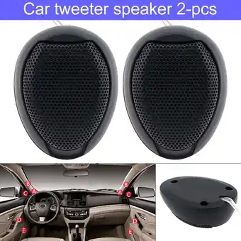 Walmart Mixfeer Universal 2pcs 1000W High Efficiency Mini Dome Tweeter Speakers for Car Audio System offer