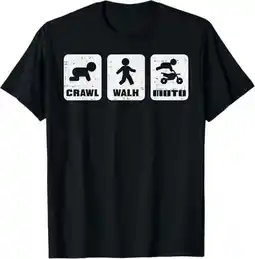 Walmart Crawl Walk Moto Funny Motocross Dirt Bike Track Racing Gift T-Shirt offer