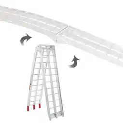 Walmart Ktaxon 7.5ft Heavy Duty Three-section Aluminum Arched ATV UTV Ramp Silver offer