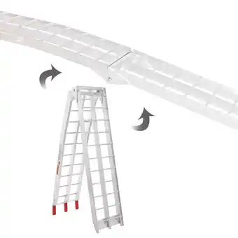 Walmart Ktaxon 7.5ft Heavy Duty Three-section Aluminum Arched ATV UTV Ramp Silver offer
