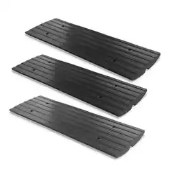 Walmart Pyle PCRBDR23 Rugged Rubber Curb Ramp Curbside Driveway Threshold Ramp (3 Pack) offer