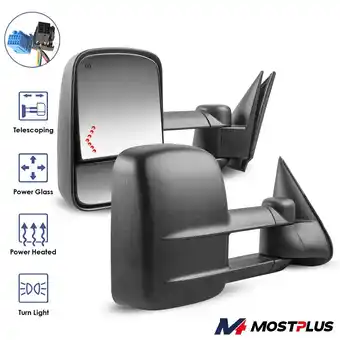 Walmart MOSTPLUS Pair Power Heated Tow Mirrors for 2003-2006 Chevy Silverado 1500 2500HD 3500HD offer