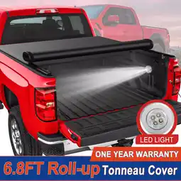 Walmart MOSTPLUS 6.9FT Roll Up Truck Bed Tonneau Cover for 2020-2024 Silverado Sierra 2500/3500HD offer