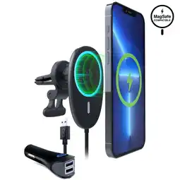 Walmart Naztech MagLock 15W Wireless Charging Vent Mount Black (15448-HYP) offer