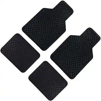 Walmart FRCOLOR Black Leather Car Floor Mats with Non-Slip Design for Use 4Pcs Universal Fit offer