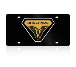 Walmart Ford Bronco Badlands Badge Black Acrylic License Plate offer