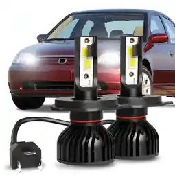 Walmart For Honda Civic 1992-2000 2001 2002 2003 LED Headlight Bulbs 9003 H4 High and Low Beam 2pcs offer