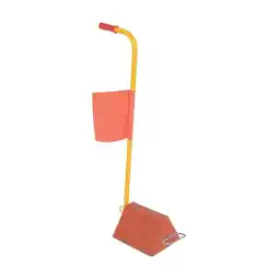 Walmart Vestil ORWC-8-ERGO-FL 8 in. Molded Rubber Wheel Chock with Handle & Flag, Orange & Yellow offer