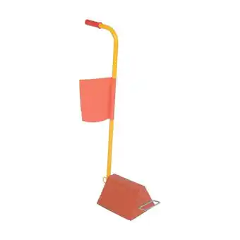 Walmart Vestil ORWC-8-ERGO-FL 8 in. Molded Rubber Wheel Chock with Handle & Flag, Orange & Yellow offer