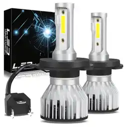 Walmart WVKVII 2pcs H4 9003 Super White 7600LM Kit LED Headlight Bulbs High Low Beam 6000K offer