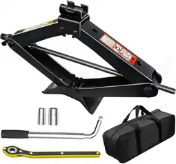 Walmart MOTMAX Scissor Jack for Car 2 Ton (4400 lbs), Lifting Jack Car Kit with Wrench for Auto/SUV/MPV offer