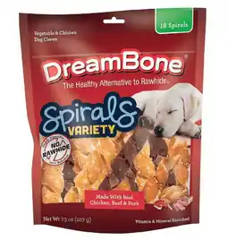 Walmart DreamBone Spirals Variety Pack, Rawhide-Free Chews for Dogs, 18 Count offer