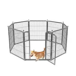 Walmart FXW Aster Dog Playpen Designed for Courtyard, RV Camping, 32'' 8 Panels for Medium Dogs offer