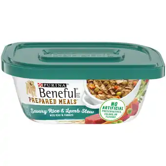 Walmart Purina Beneful Freshly Prepared Meals Wet Dog Food, Savory Rice and Lamb Stew with Carrots and Peas offer