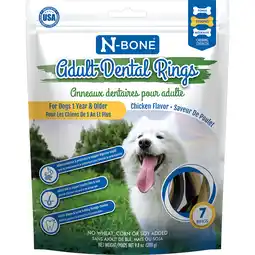 Walmart N-Bone Dental Treat ADULT Dental Rings Chicken 7pk 9.8 oz offer