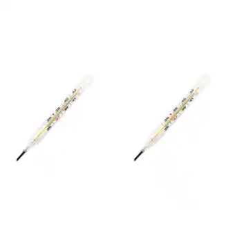 Walmart 2PC Mercury-Free Dual Scale Classic Traditional Glass Accuracy Thermometer 2ml *5PCS offer
