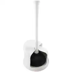 Walmart Mainstays Twister Toilet Plunger with Storage Caddy, White offer
