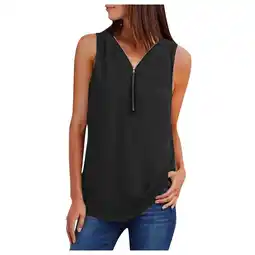 Walmart Womens Casual Vest Shirt Ladies V Neck Sleeveless Loose T-shirt Blouse Tee Top offer