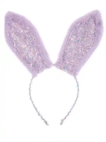 Walmart Way to Celebrate Easter Sequin Bunny Ear Headband, Purple, 1 Piece offer