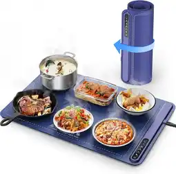 Walmart Ambler Food Warming Mat,4 Temperature Setting Silicone Heating for Party Home Dinner Travel offer