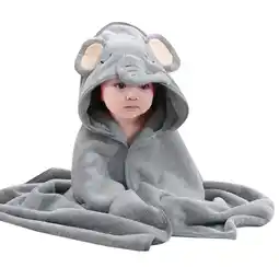 Walmart AOMPMSDX Animal Hooded Soft Children's Hooded Cloak Cartoon Baby Coral Kids Bath Towel offer