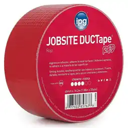 Walmart IPG JobSite DUCTape, Colored Duct Tape, 1.88 x 20 yd, Red Single Roll offer