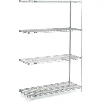 Walmart Global Industrial A30606S 63 x 60 x 30 in. Nexel Stainless Steel Add-On Unit Wire Shelving offer
