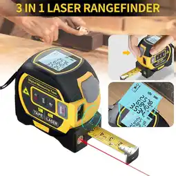 Walmart Paddsun 3 In 1 Digital Laser Rangefinder Ruler Distance Meter Area/Volume Measure Tool offer