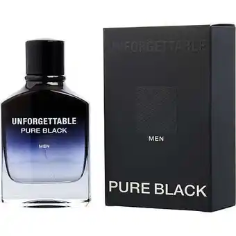 Walmart Unforgettable Pure Black by Glenn Perri, 3.4 oz EDT Spray for Men offer