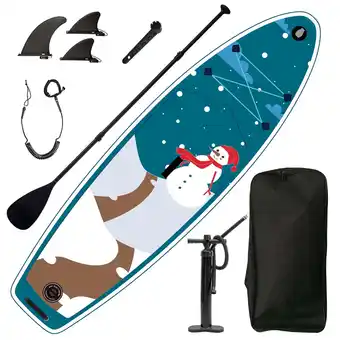 Walmart GUTALOR Inflatable Stand Up Paddle Board 9.9'x33x5 - Complete Set with Accessories for Water Sports offer