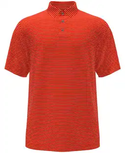 Walmart PGA TOUR Mens Feeder Stripe Short Sleeve Performance Polo Shirt Firelight XL offer