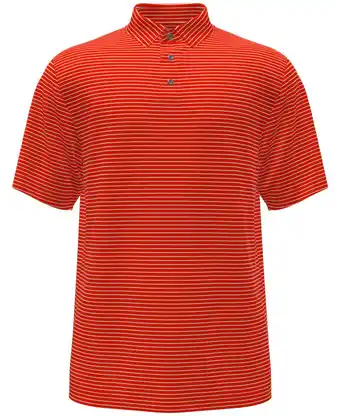 Walmart PGA TOUR Mens Feeder Stripe Short Sleeve Performance Polo Shirt Firelight XL offer