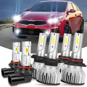 Walmart For Kia Forte 2019 2020 With LED Headlight Bulbs High/Low Beam+ Fog Light Kit offer