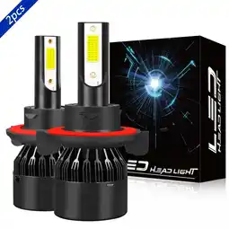 Walmart H13 9008 LED Headlight Bulb for 2007-2012 Dodge Caliber 2008 2009 2010 2011 High Low Beam White offer