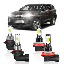 Walmart 9005 H11 LED Headlight Bulbs Combo,6000K White High Low Beam for Toyota Highlander 2014-2019 offer